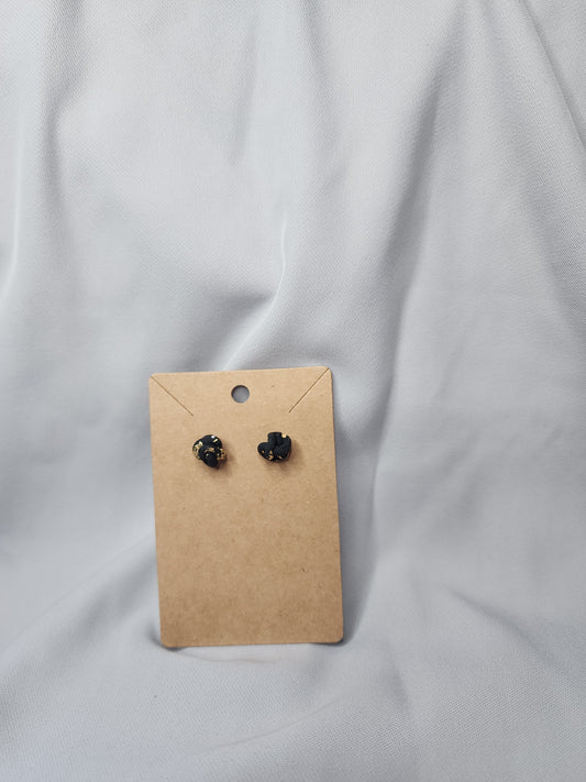 Black Tie Knot Earrings