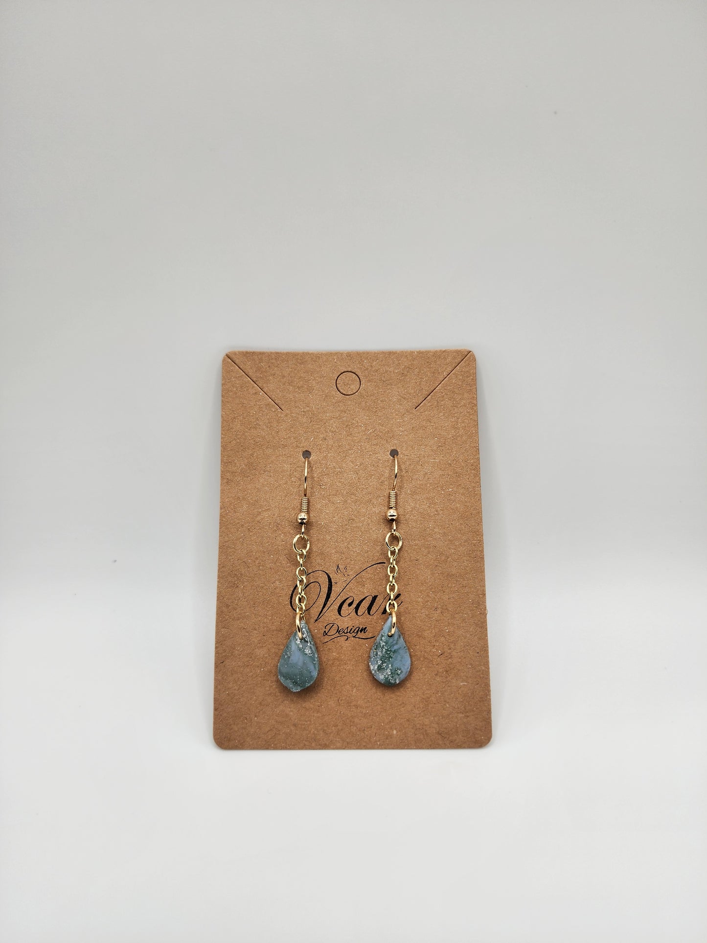 Petite Galaxy Raindrop Earrings