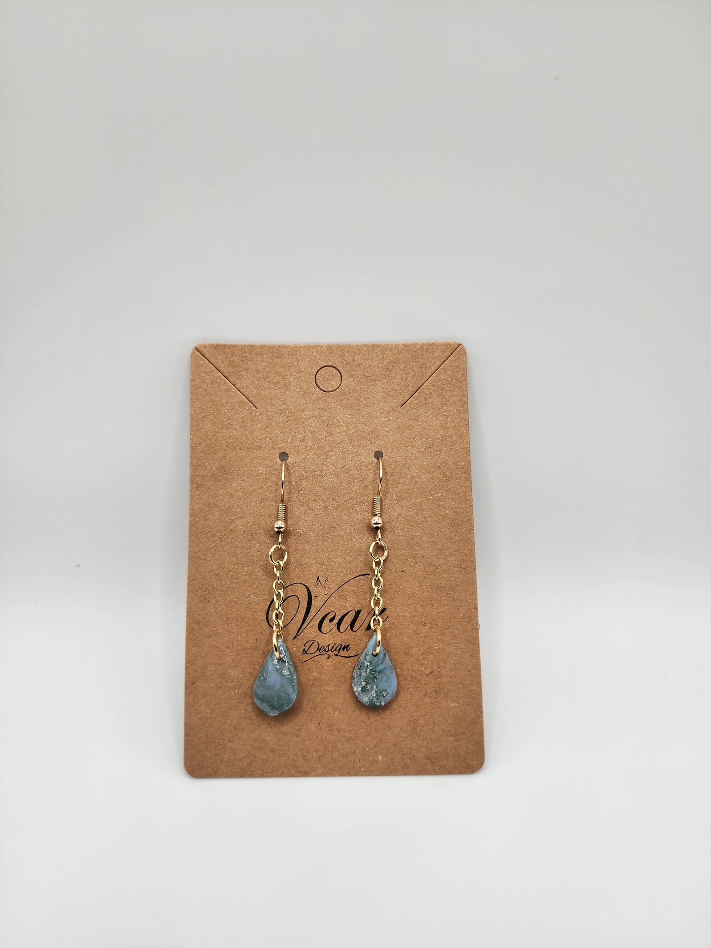 Petite Galaxy Raindrop Earrings