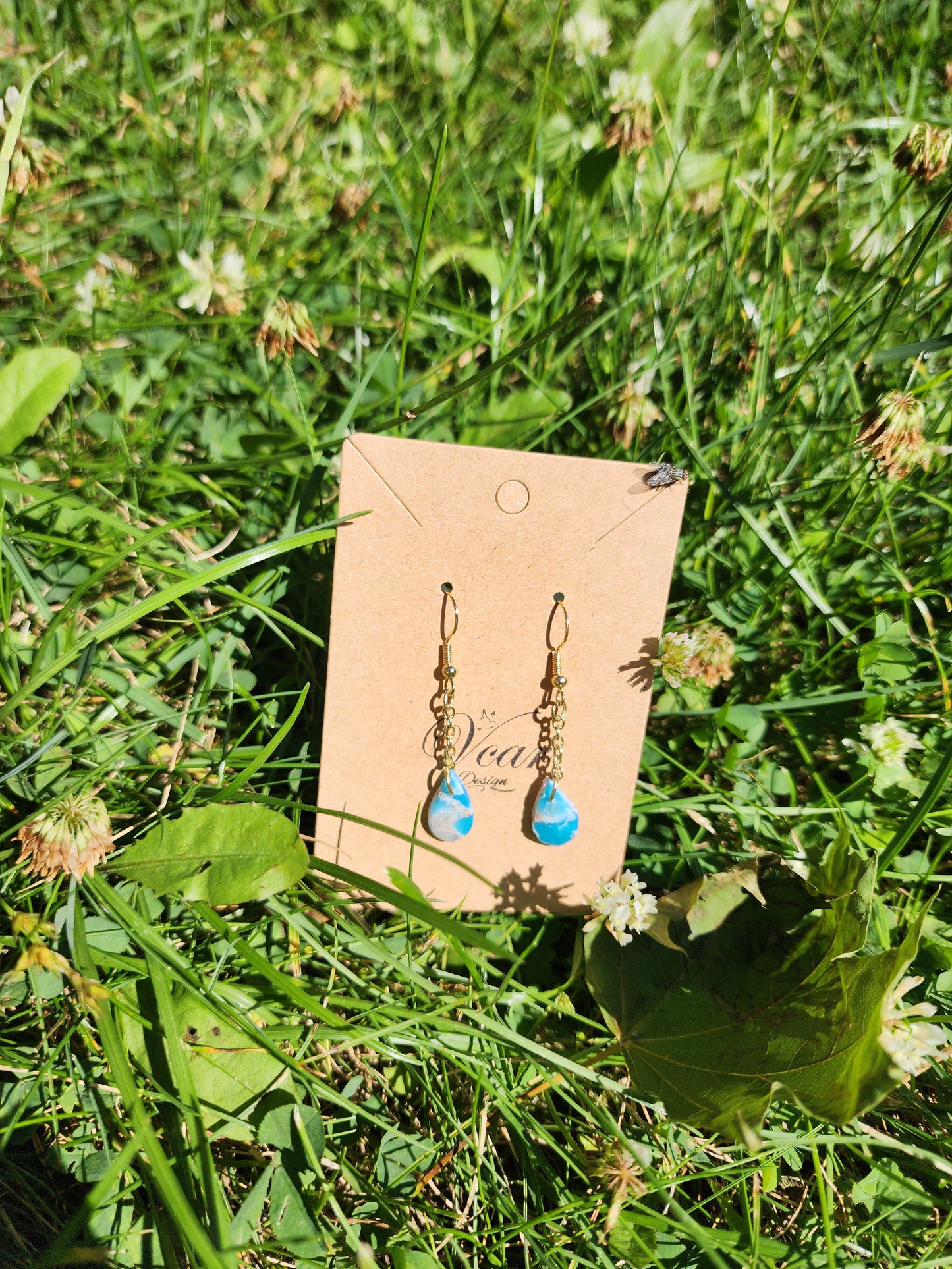 Petite Ocean Raindrop Earrings