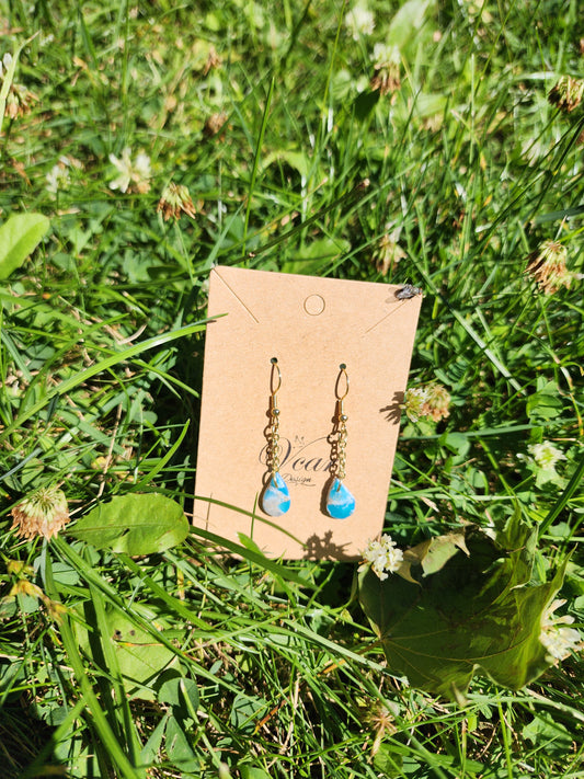 Petite Ocean Raindrop Earrings