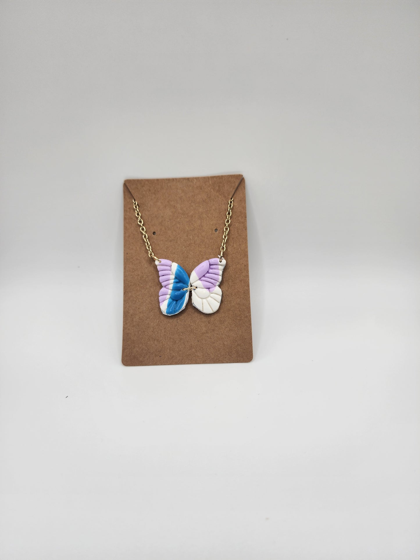 Block Color Butterfly Necklace