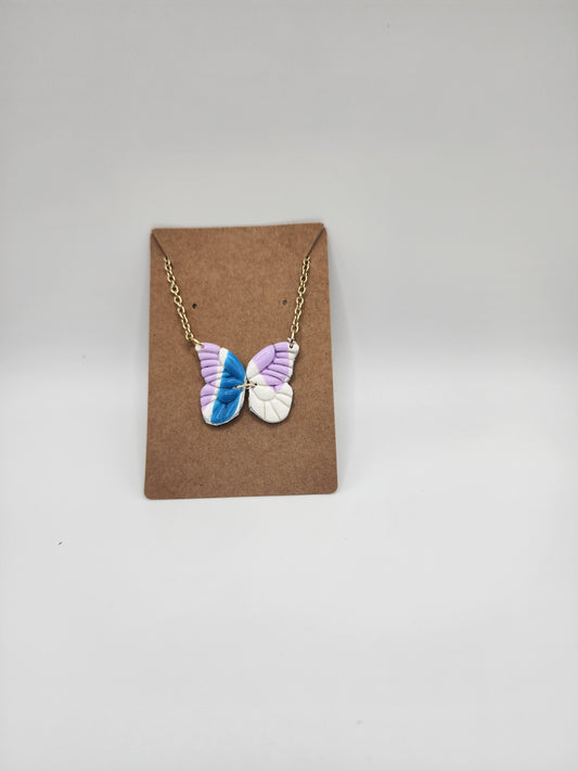 Block Color Butterfly Necklace