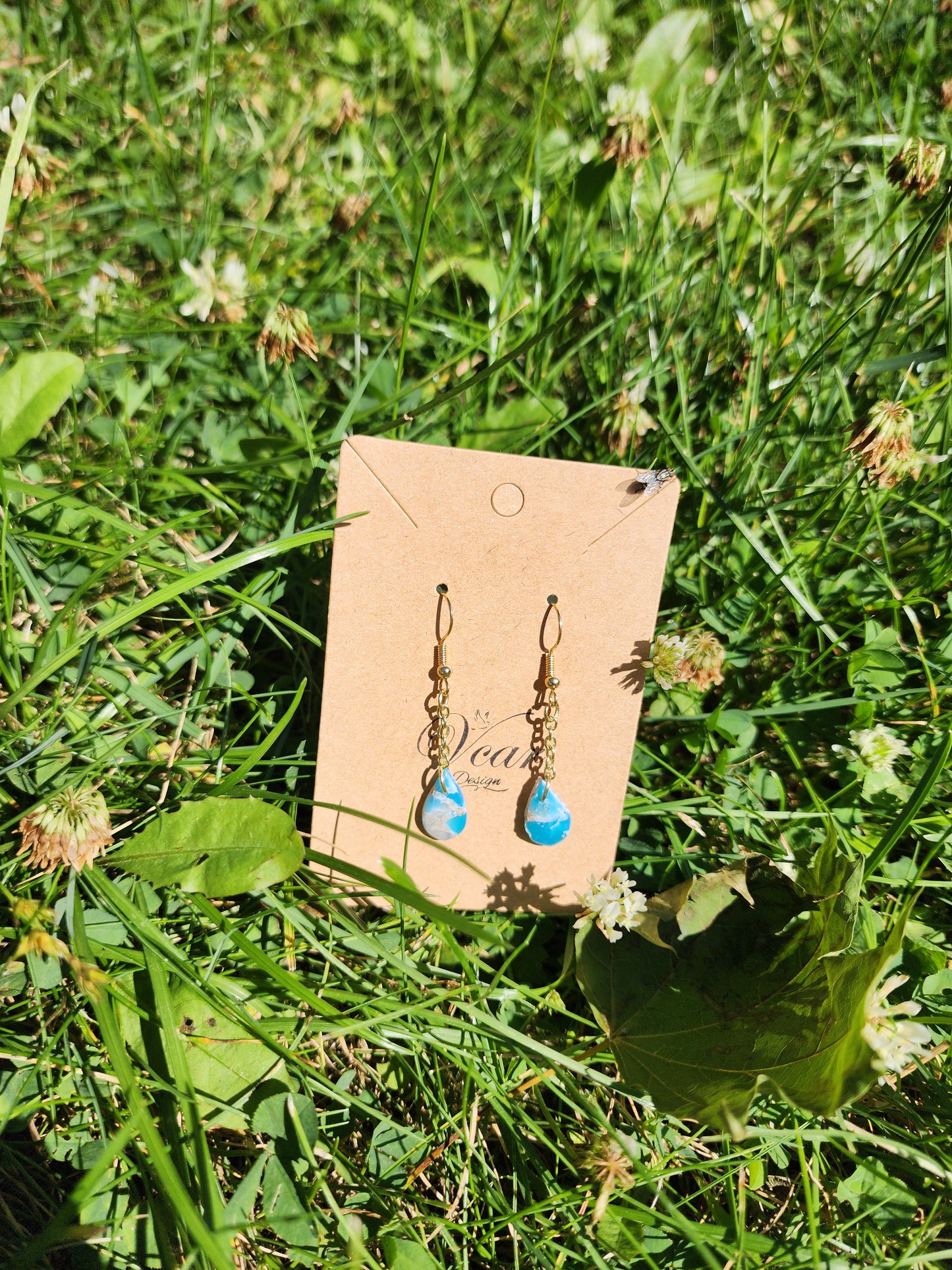 Petite Ocean Raindrop Earrings