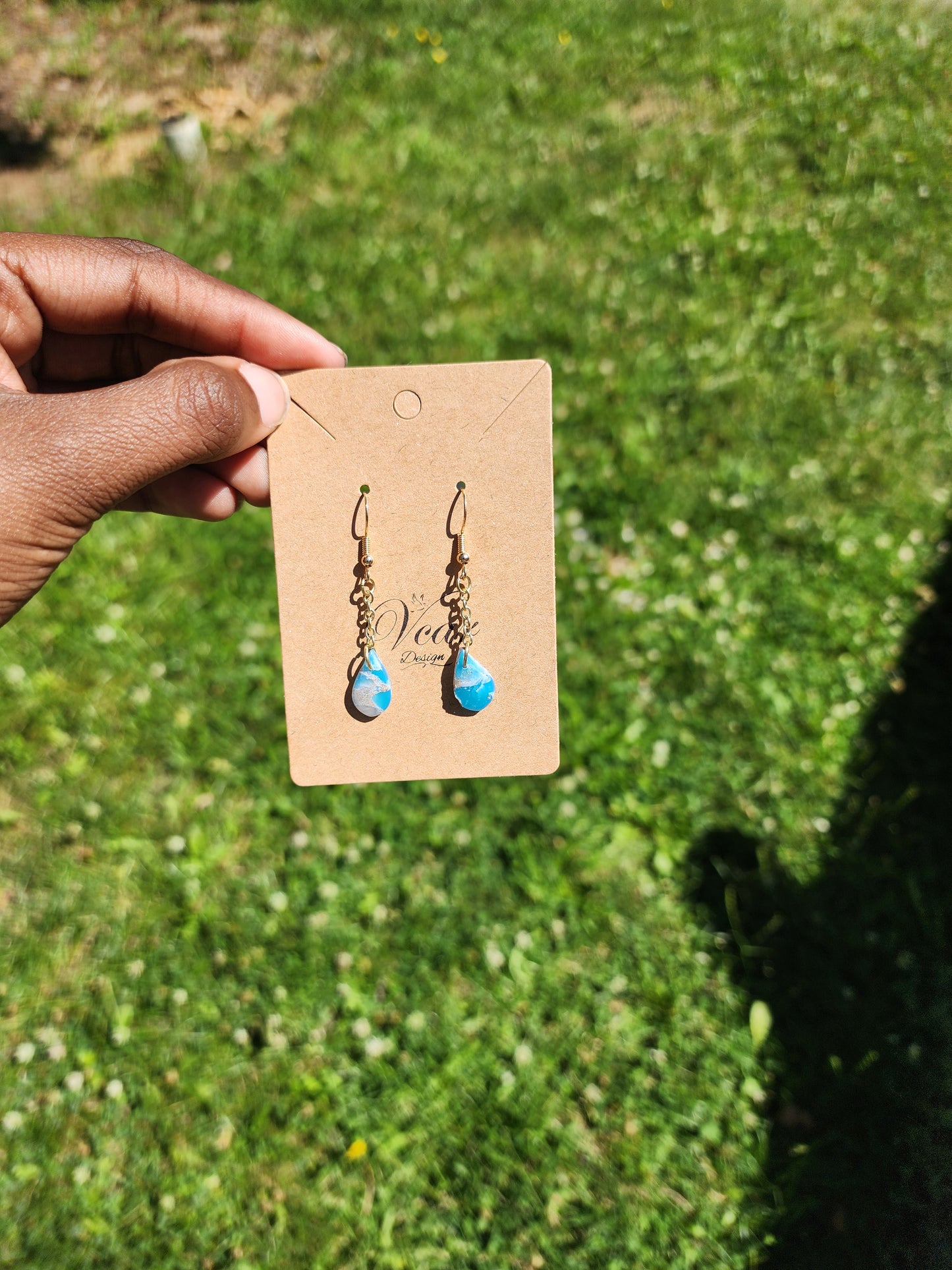 Petite Ocean Raindrop Earrings